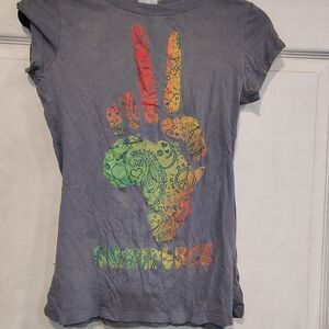 Omni Peace Women's Size L Grey Graphic Tshirt